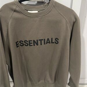 Fear of God Essentials Men's Brown Crewneck Sweater